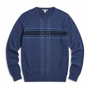 Geoffrey Beene Men's Sweater XL Blue Crew Neck Pullover 100% Acrylic